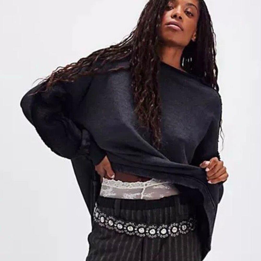 Free People Romy Rollneck Sweatshirt M